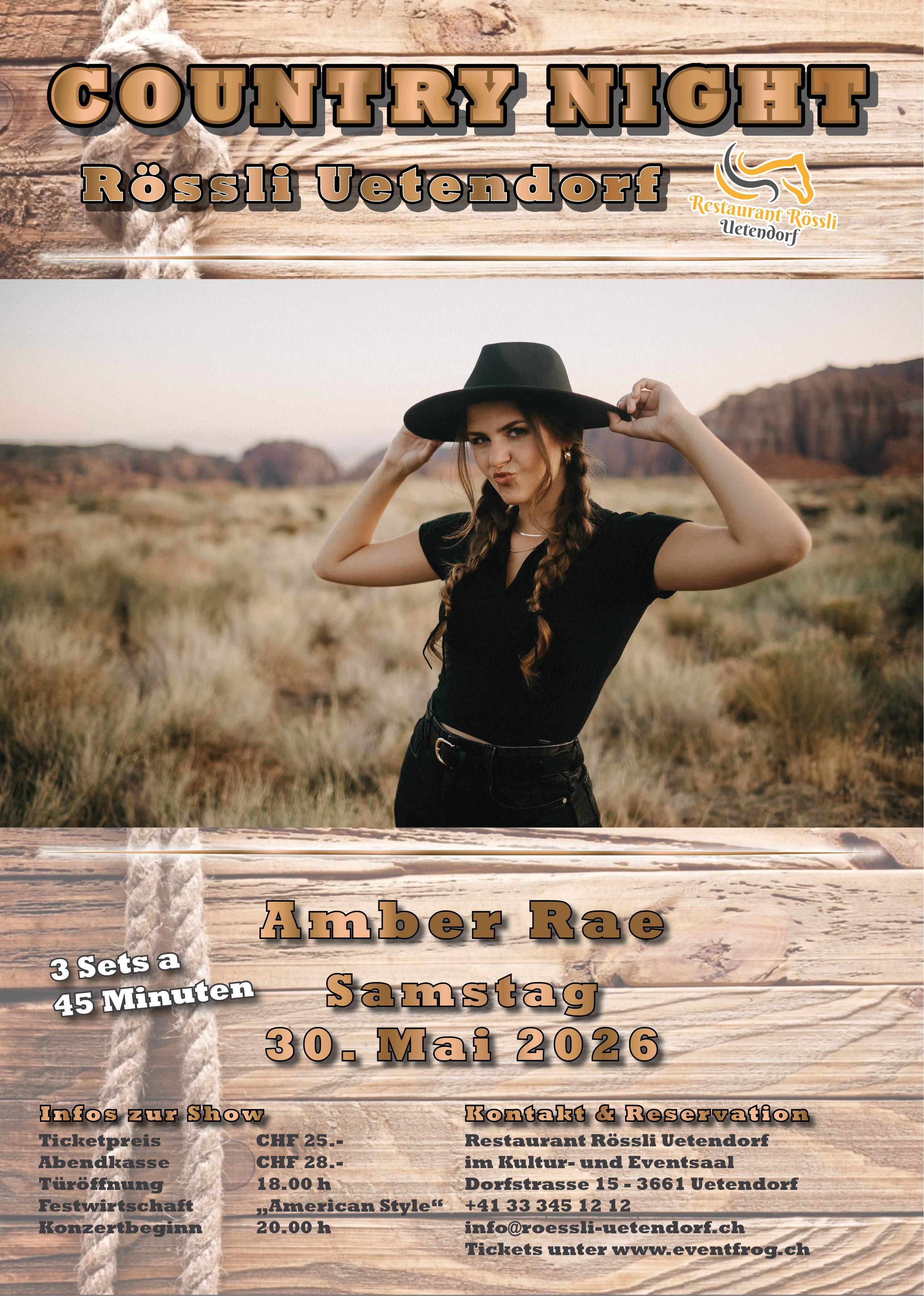 Country Night Flyer Amber Rae 30.05.2026 klein