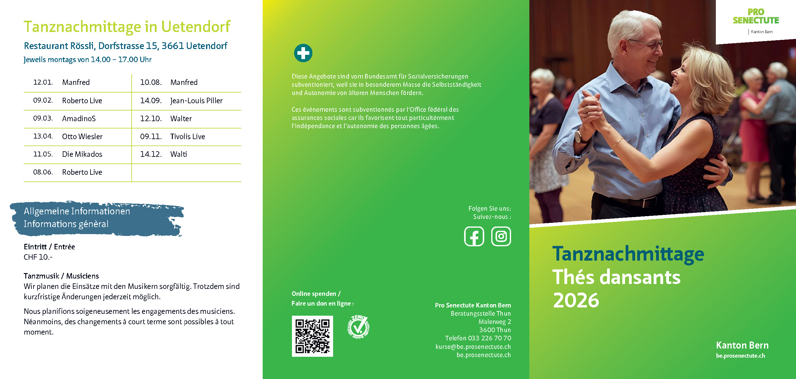 Flyer Tanznachmittage 2026 Seite 1