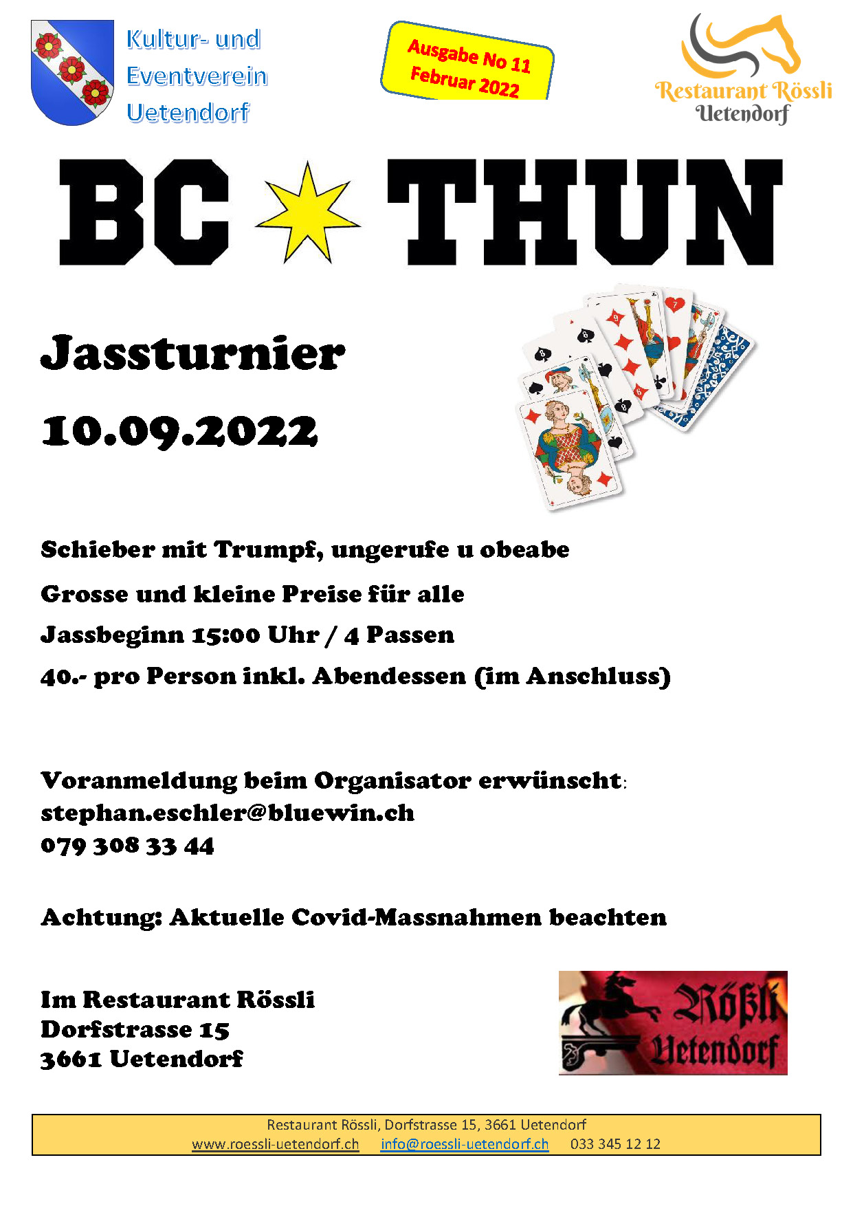 Jassturnier BC Thun